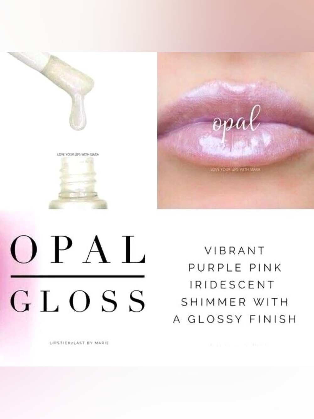 Lipsense Moisturizing Opal Gloss NEW Milky Purple Pink Iridescent Shimmer Glossy - Picture 5 of 5